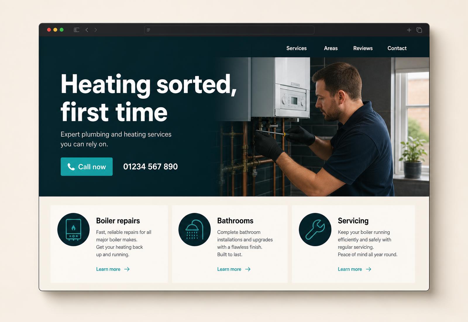 Trade business design concept website design